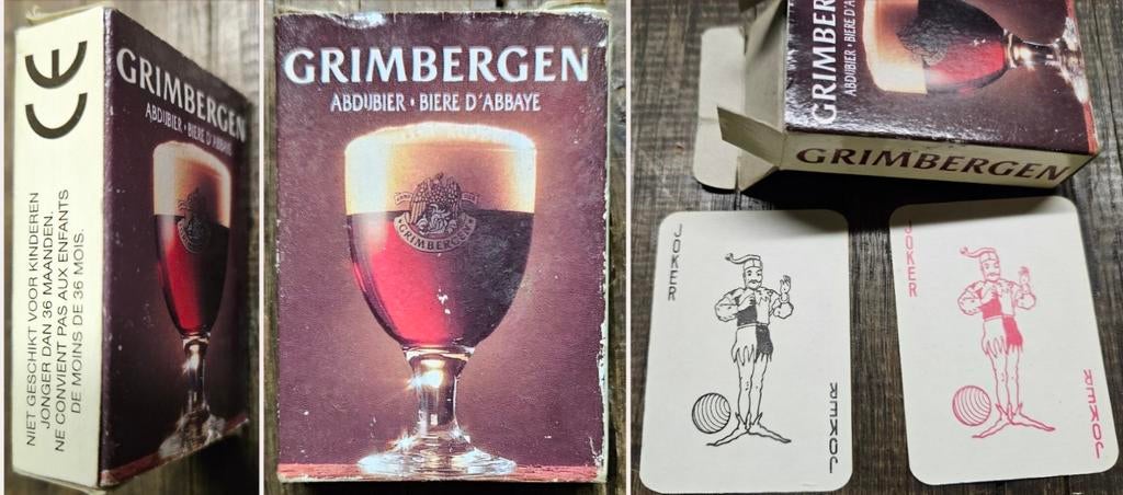 Grimbergen abdijbier mini speelkaarten bierglas, Ophalen of Verzenden, Speelkaart(en)