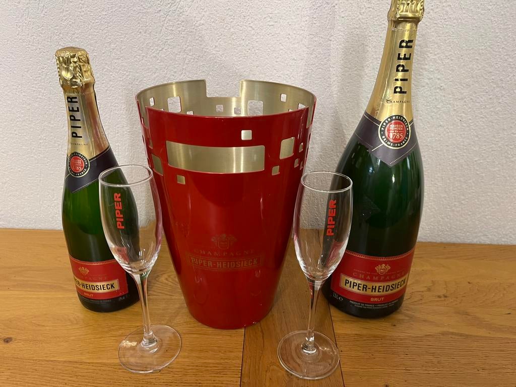 Champagne piper bouteille factice seau a champagne piper, Verzamelen, Ophalen of Verzenden, Zo goed als nieuw, Overige typen