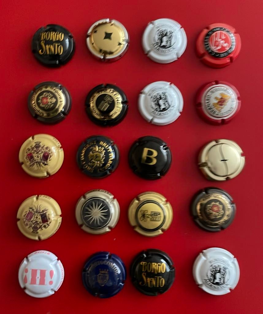 20 capsules de vins mousseux, Enlèvement ou Envoi, Utilisé, Champagne