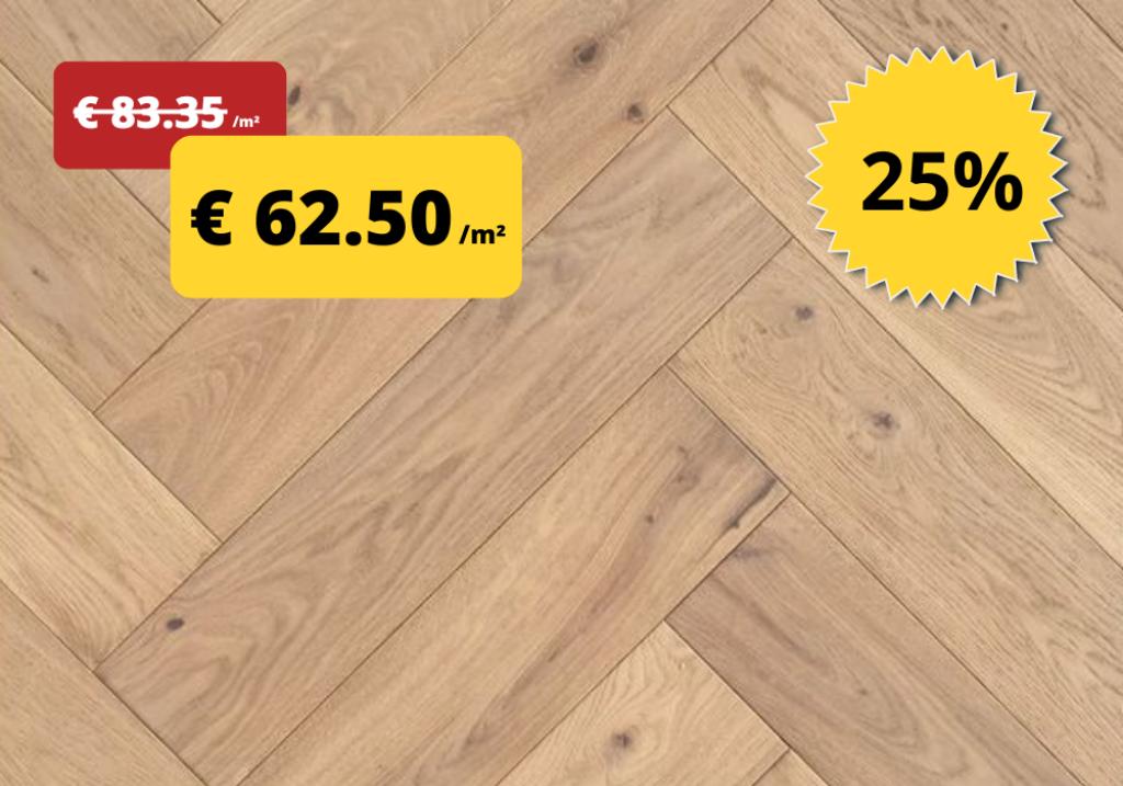 Plancher à chevrons pour 62,50 €/m² ! - VENTES DE STOCKS, Enlèvement, Neuf