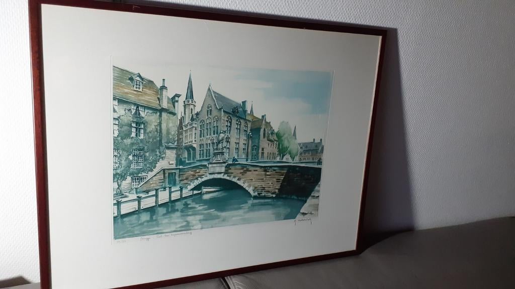 Roger et Francis Hebbelinck, ets Brugge., Antiquités & Art, Art | Lithographies & Sérigraphies, Enlèvement