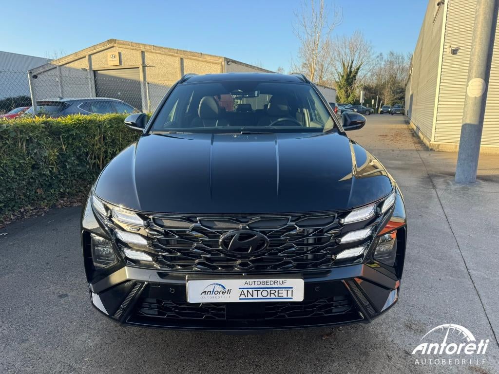 Hyundai TUCSON 1.6 T-GDi DCT FEEL N Line, Auto's, Hyundai, 4 cilinders, Leder en Stof, Zwart, 5 zetels