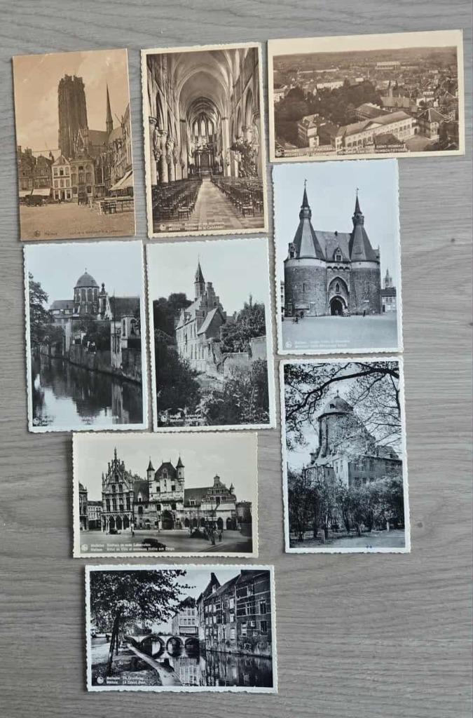 Oude postkaarten Mechelen Malines 9 stuks, Envoi, 1920 à 1940, Non affranchie