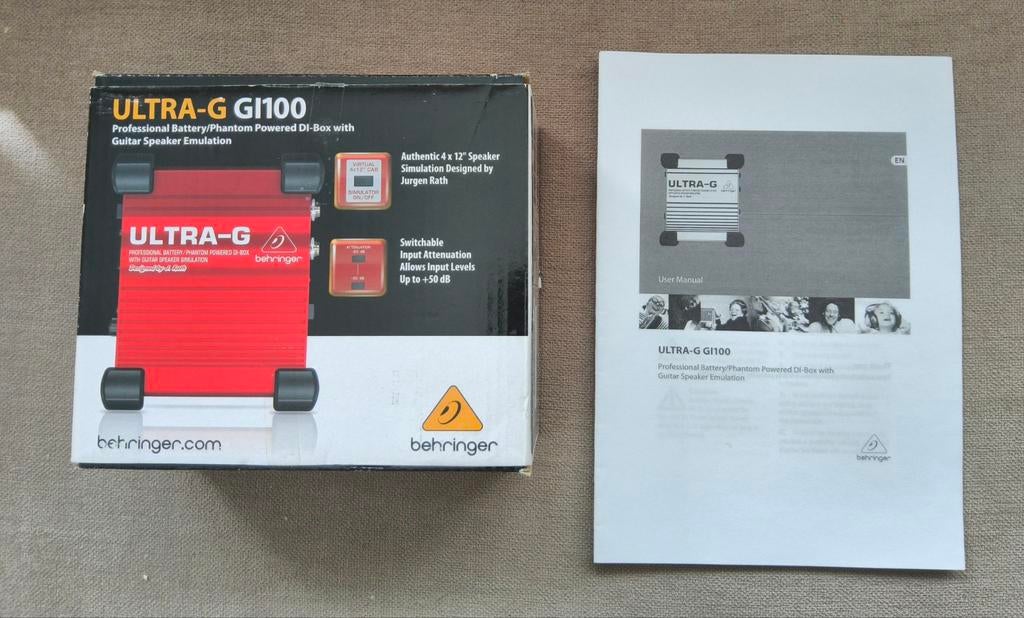Behringer GI100 Studio/podium DI-box, Ophalen of Verzenden, Nieuw