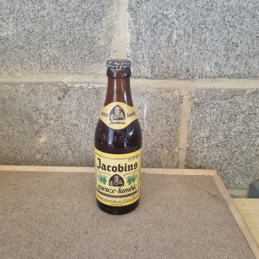 Bouteille de bière Jacobins gueuze - lambic, Verzamelen, Ophalen of Verzenden, Gebruikt, Flesje(s), Overige merken