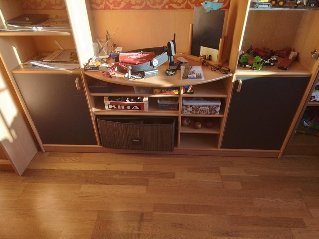 Meuble tv/bibliothèque ht 180, lg 230, pf 50/55 cm, Enlèvement