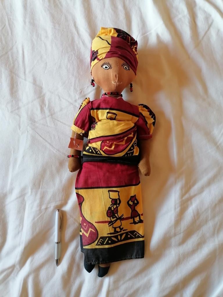 Grote Afrikaanse stoffen pop, Collections, Enlèvement, Comme neuf