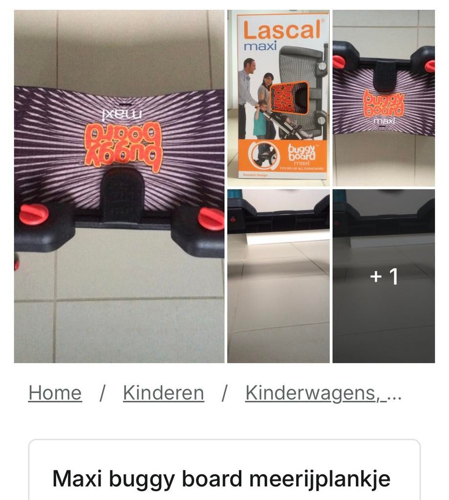 Lascal BuggyBoard meerijplank, Kinderen en Baby's, Buggy's, Ophalen of Verzenden, Zo goed als nieuw, Overige merken