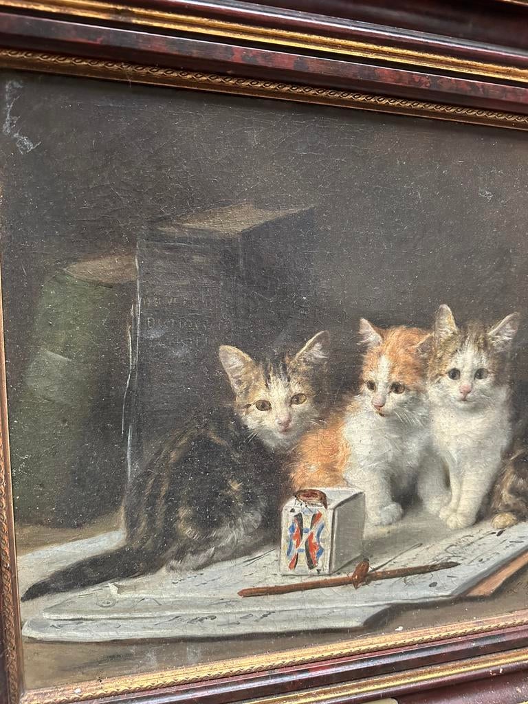 L. Eugène Lambert – Chatons à l’atelier (XIXe siècle), Enlèvement