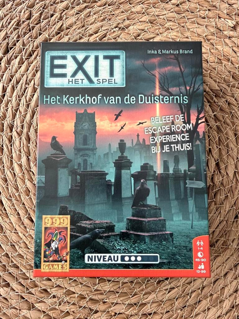 EXIT Het Spel: Het kerkhof van de duisternis, Trois ou quatre joueurs, Enlèvement ou Envoi, Neuf