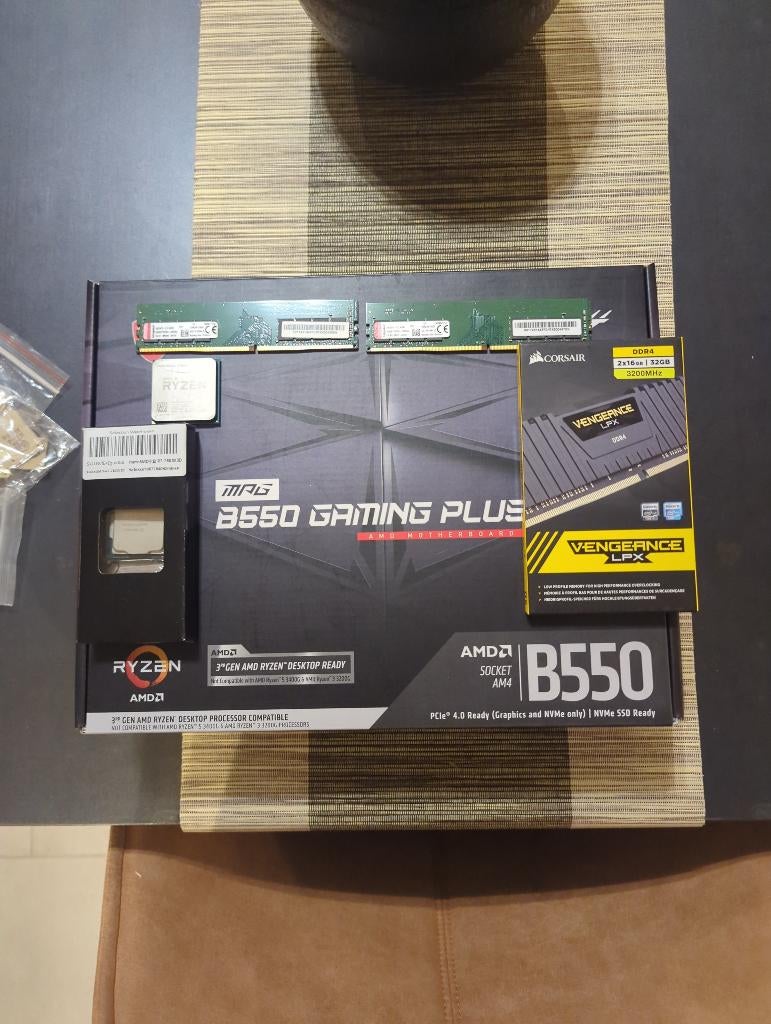 Pc onderdelen combo (klik voor meer info), Computers en Software, Moederborden, Verzenden, DDR4, Zo goed als nieuw, Socket AM4