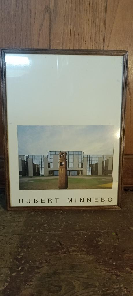 Ingelijste reclam voor architecturontwerp,Hubert Minnebo,n61, Ophalen of Verzenden