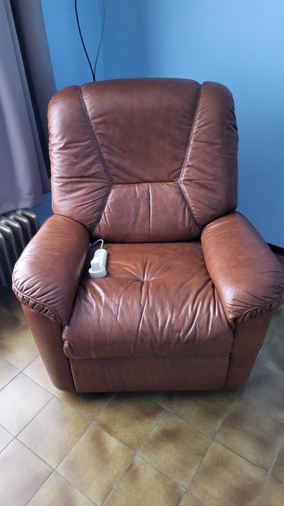 Relax zetel, Huis en Inrichting, Zetels | Zetels, Ophalen, Gebruikt, Eenpersoons, Leer