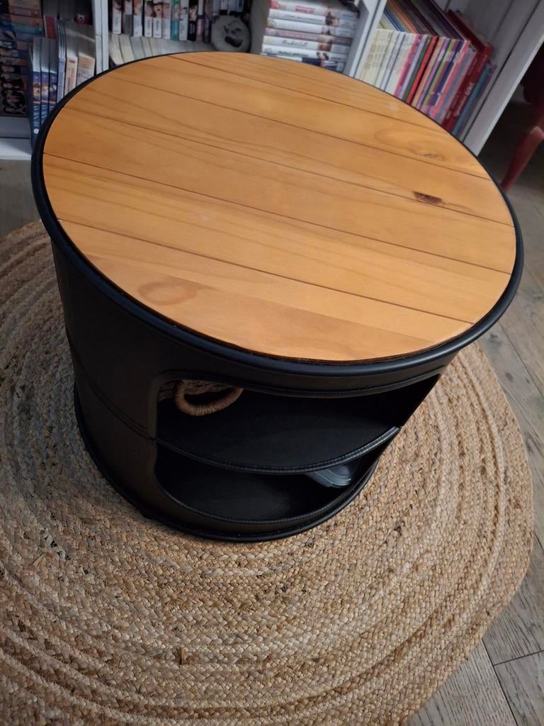 Table basse ronde style industriel, Maison & Meubles, Moins de 50 cm, Rond, 50 à 100 cm, Comme neuf