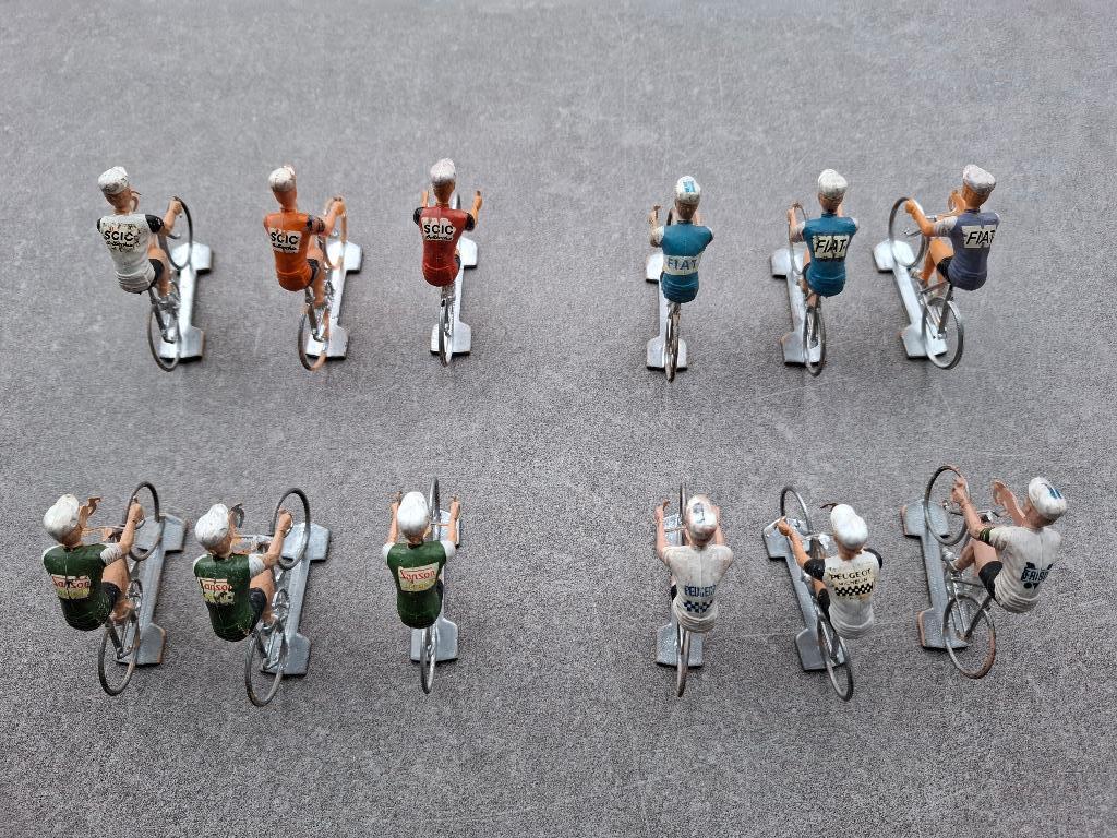 Miniatuur wielrenners, Ophalen of Verzenden, Gebruikt, Beeldje of Poppetje