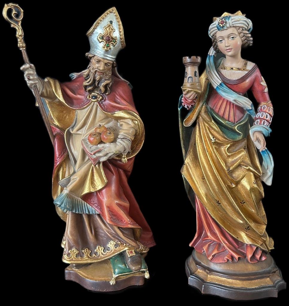 Verginer Houtsnijwerk Religie Beelden Handgeschilderd, Antiek en Kunst, Ophalen of Verzenden