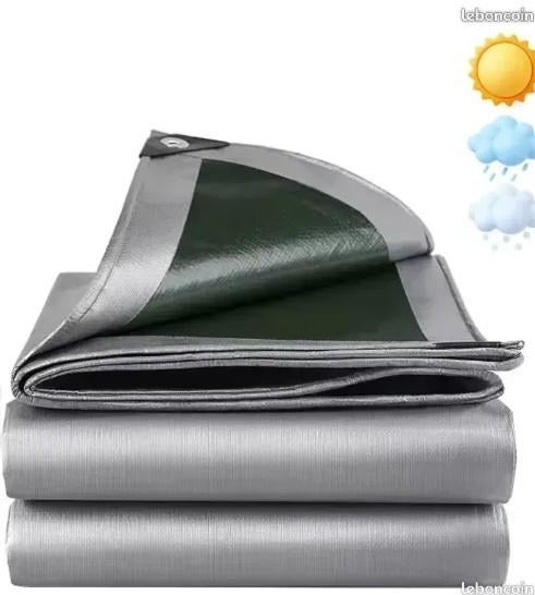 3x3M Bâche en tissu imperméable 180 g/m2 robuste, Envoi, Neuf