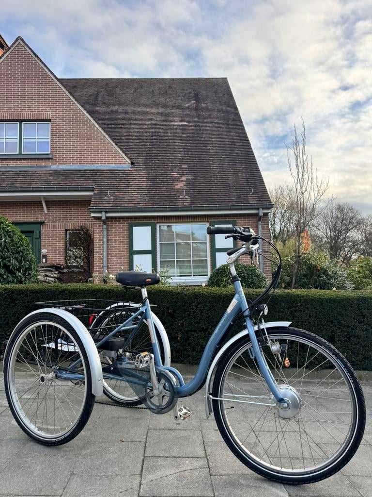 Electrische driewiel fiets driewieler tri-bike bicycle, Overige merken, Ophalen of Verzenden, Zo goed als nieuw, 59 cm of meer