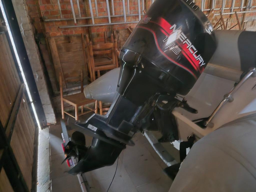 motorboot rib 'wind' + mercury buitenmotor 125 pk, Ophalen, Airdeck, Gebruikt, 120 tot 200 pk