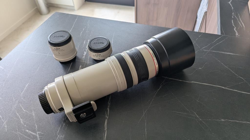 Canon zoom lens EF100-400mm 1:4.5-5.6 L IS & 2* extenders, Audio, Tv en Foto, Foto | Lenzen en Objectieven, Ophalen of Verzenden