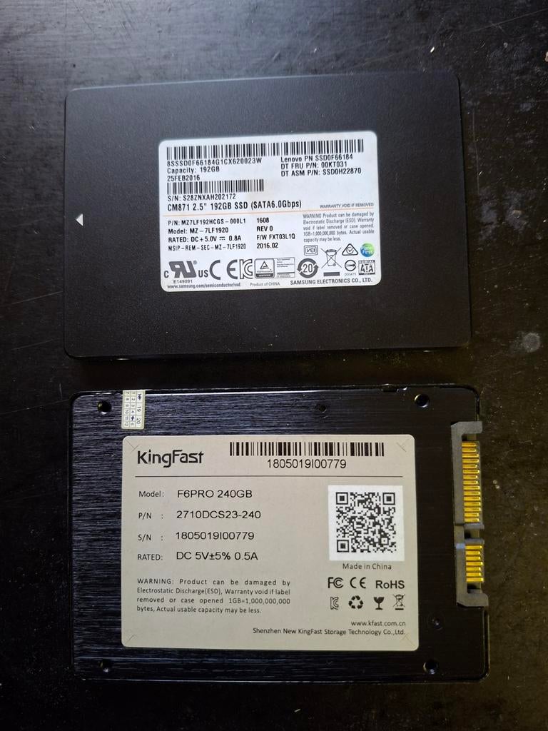 2 SSD BON ETAT, Informatique & Logiciels, Disques durs, Enlèvement ou Envoi, SSD, Interne, Utilisé