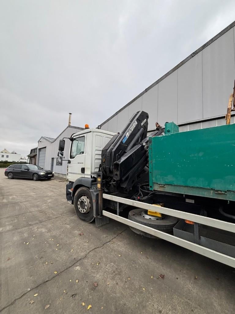 Vrachtwagen - containersysteem & kraan (slechts 100.000 km!), Auto's, Vrachtwagens, MAN, Wit, Grijs, Particulier