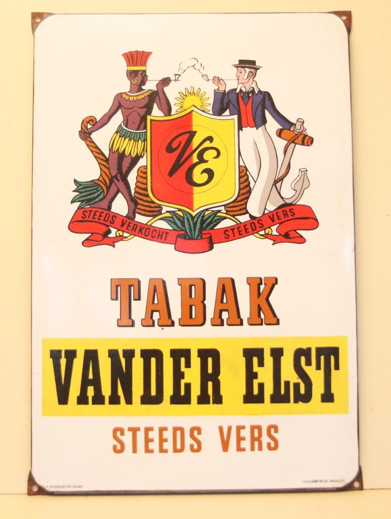 Vander Elst Emaille Reclamebord Uit 1951 / Emaillerie Belge, Verzamelen, Ophalen of Verzenden, Gebruikt, Reclamebord
