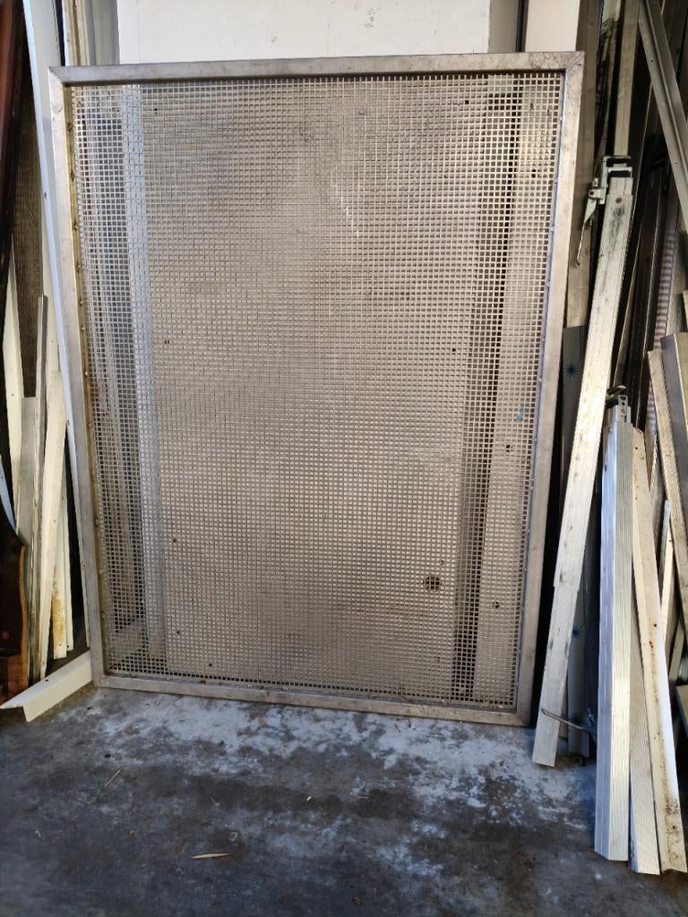 inox paneel , kan je poort van maken, Tuin en Terras, Schuttingen, Ophalen, Gebruikt