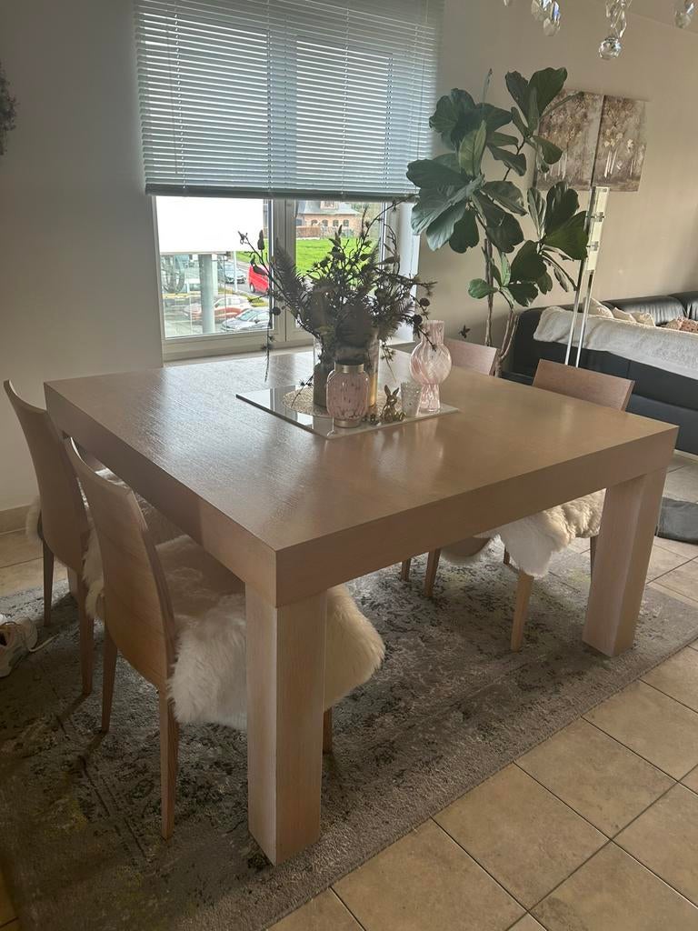 Eetkamer set, Ophalen, Zo goed als nieuw, Vierkant