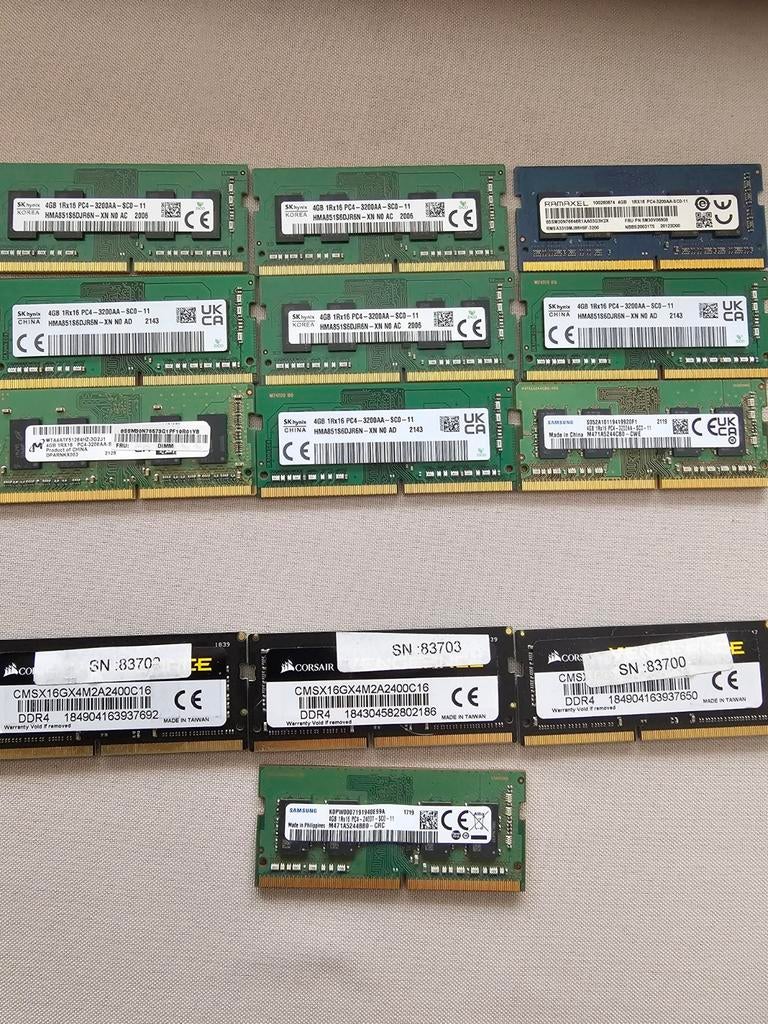 Pakket geheugen, Informatique & Logiciels, Enlèvement ou Envoi, DDR4, Utilisé, Laptop