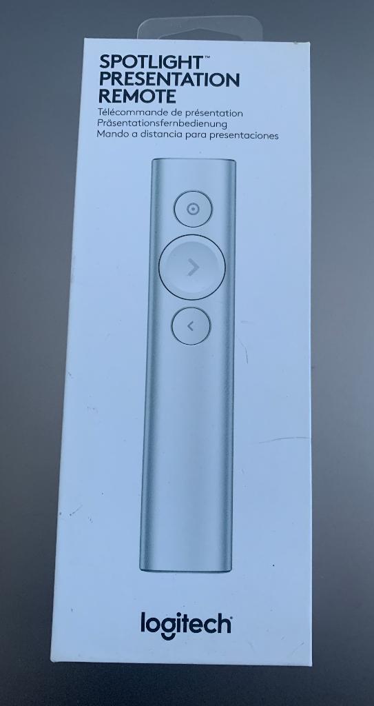 Logitech Spotlight-afstandsbediening voor presentaties, Audio, Tv en Foto, Ophalen of Verzenden, Zo goed als nieuw, Origineel