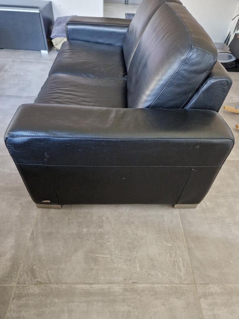 Divan en cuir Italsofa, Huis en Inrichting, Zetels | Zetels, Ophalen, Overige maten, Leer, Zo goed als nieuw