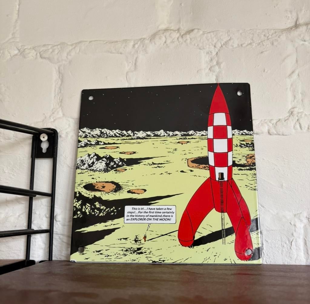 Plaque émaillée tintin raket op de maan 2010, Enlèvement ou Envoi