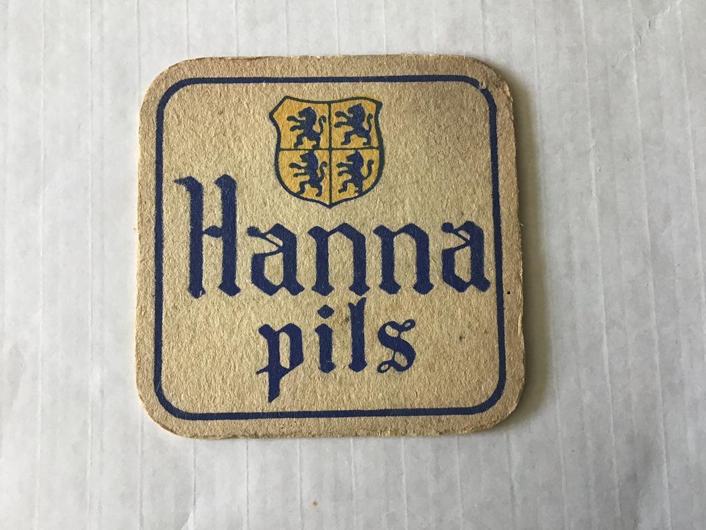 Oud bierviltje Hanna Pils, Collections, Marques de bière, Enlèvement, Utilisé, Sous-bock