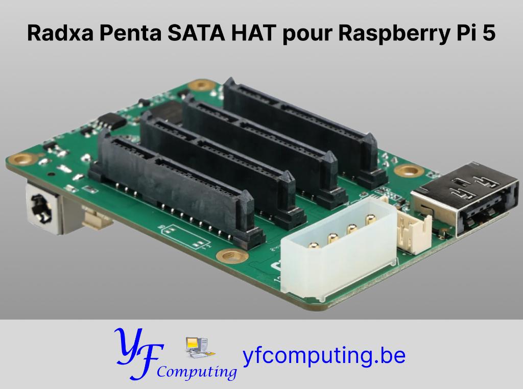 Radxa Penta SATA HAT voor Raspberry Pi 5 – Nieuw, Hobby en Vrije tijd, Elektronica-componenten, Ophalen of Verzenden, Nieuw