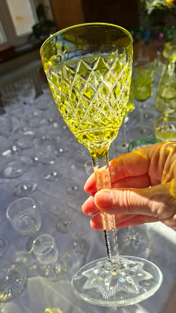 Lunettes de pied en cristal Val Saint Lambert, Enlèvement ou Envoi