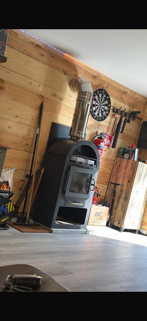 Poele a bois avec buse double parois inox, Ophalen, Zo goed als nieuw