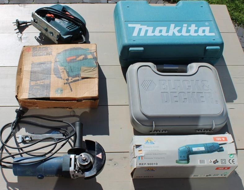 Lot elektrische gereedschappen (6 toestellen), Doe-het-zelf en Bouw, Gereedschap | Handgereedschap, Gebruikt, Ophalen