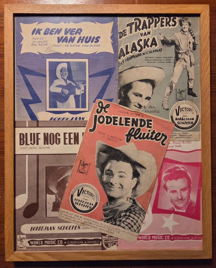 Partituren Bobbejaan Schoepen, Ophalen, Gebruikt, Poster, Artwork of Schilderij