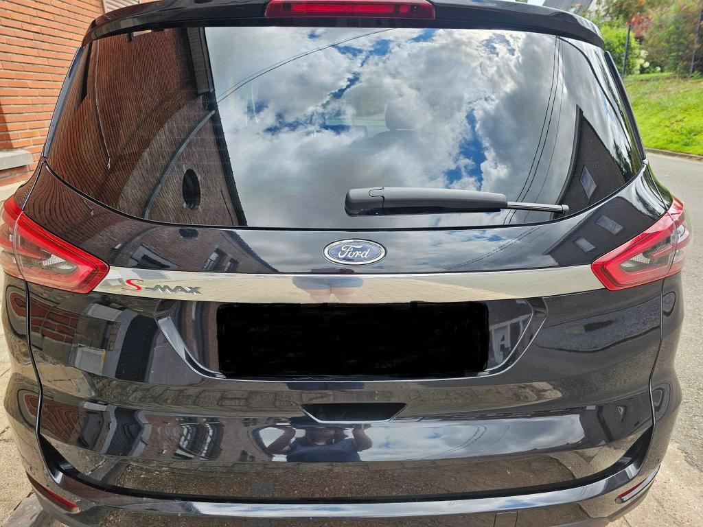 Ford S-Max 5 pl Titanium fin 2018 2.0 TDCI 180 CV Auto AWD, Autos, Cuir, Achat, Euro 6, Noir