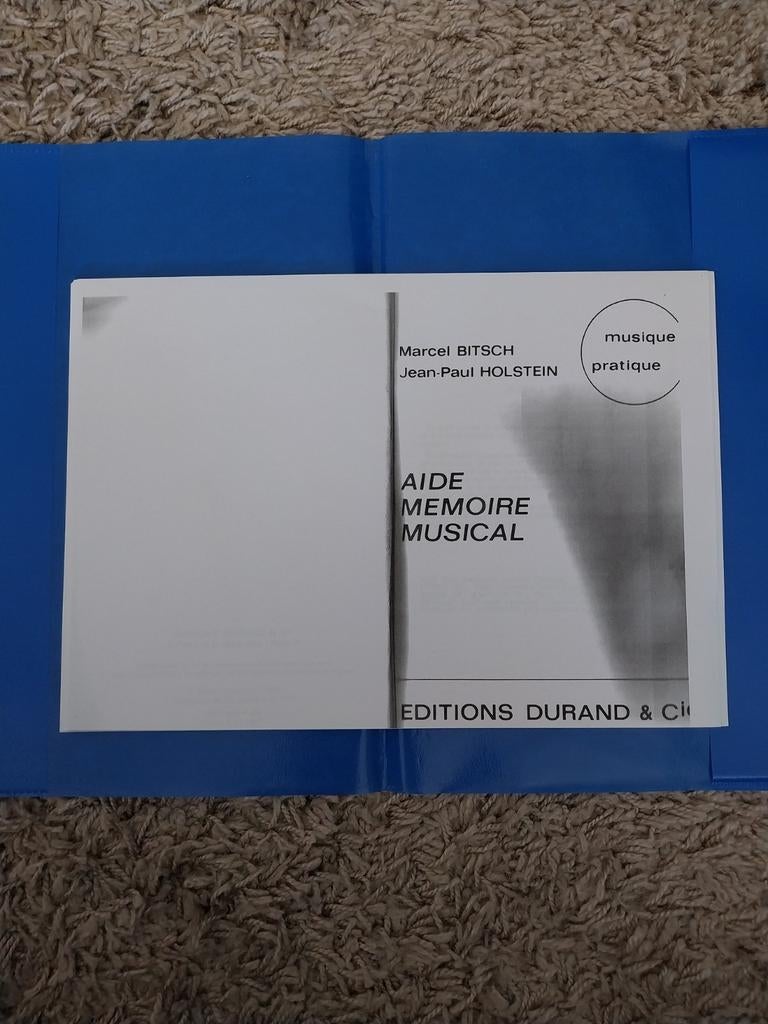 Aide mémoire musical à donner, Livres, Enlèvement