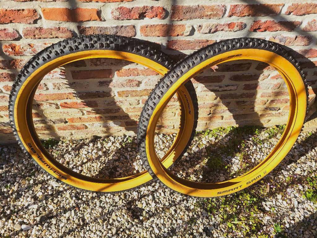 2 x Schwalbe Smart Sam 29 x 26 : 625 km parcourus., Enlèvement ou Envoi, Comme neuf, Mountainbike, Pneu