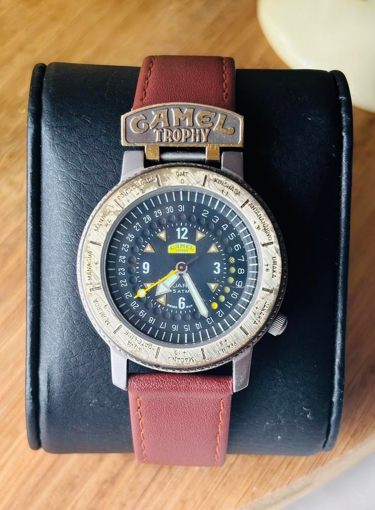 Vintage Camel Trophy polshorloge, Overige merken, Staal, Polshorloge, Ophalen of Verzenden