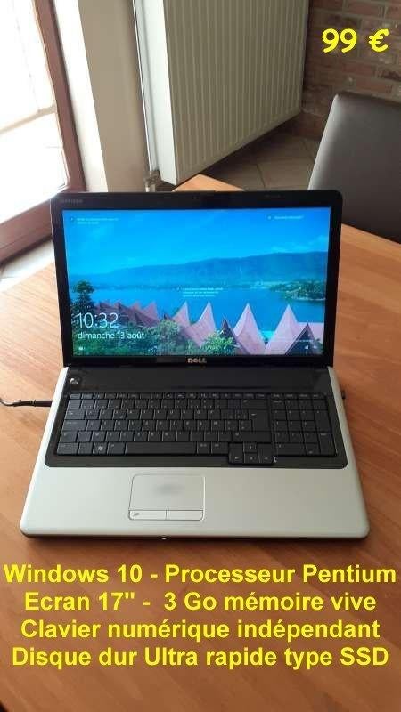 Dell-laptop - Windows 10 - 17 inch scherm, Ophalen, Gebruikt, Dell, SSD
