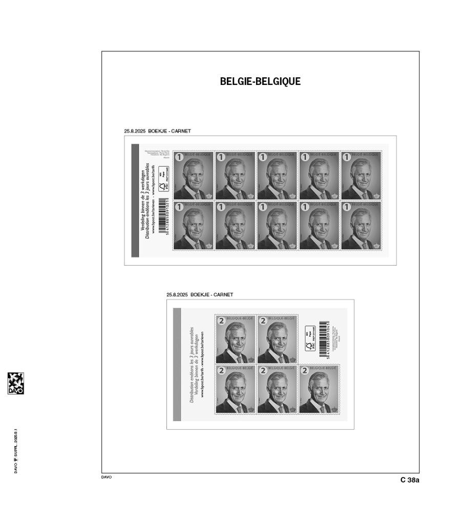 Davo de Luxe supplementen België 2025, Postzegels en Munten, Verzenden