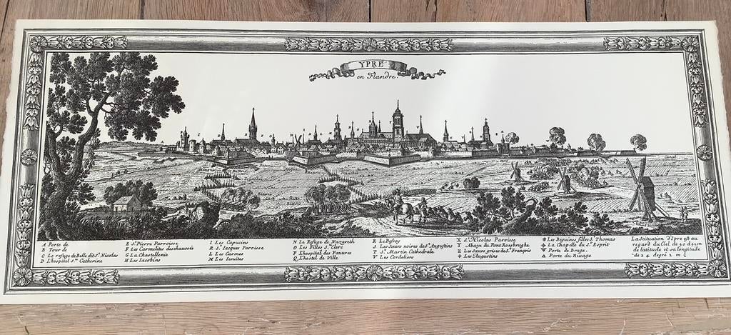 Ieper, Antiek en Kunst, Kunst | Etsen en Gravures, Ophalen of Verzenden