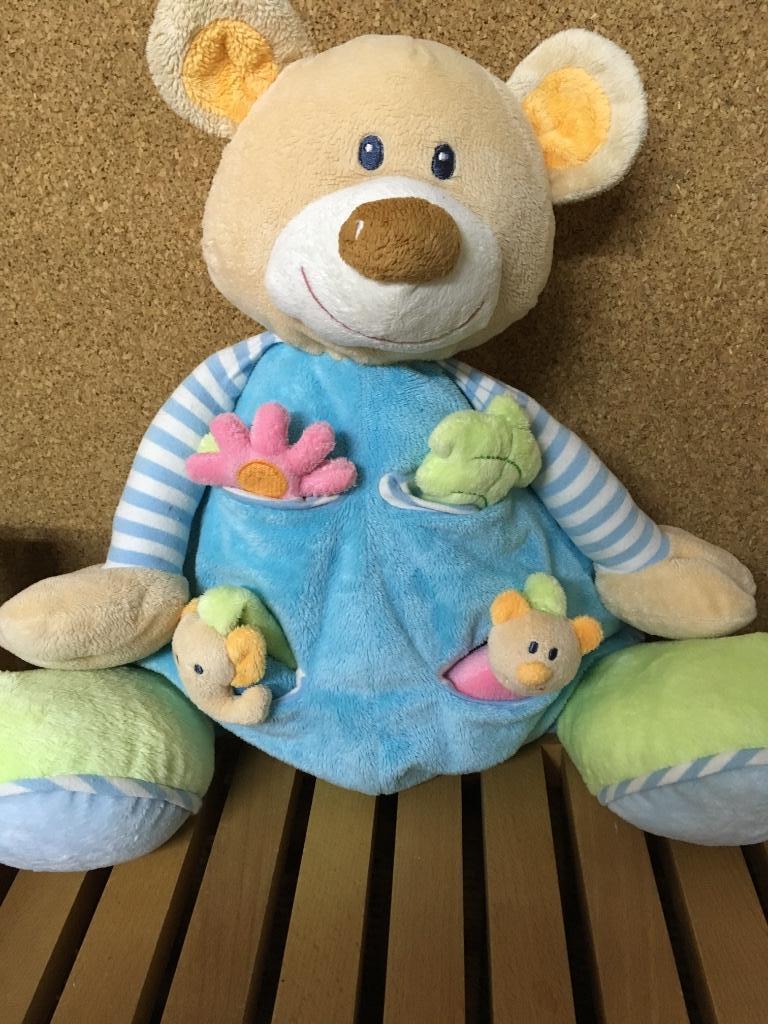 Grand doudou éveil ours Nattou, Enlèvement, Utilisé, Ours en tissus, Autres marques