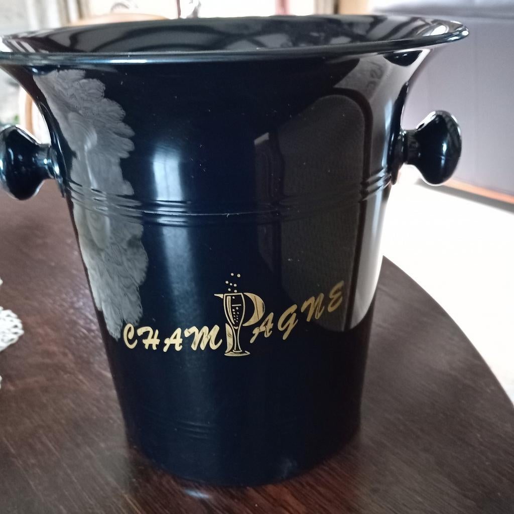 Seau réfrigérant à champagne noir, Collections, Marques & Objets publicitaires, Enlèvement ou Envoi, Comme neuf