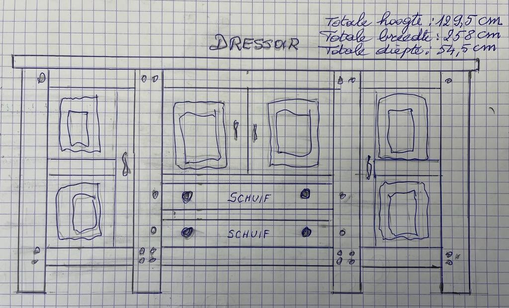 Buffet et meuble de bar en chêne français massif, Avec tiroir(s), 200 cm ou plus, Comme neuf, Enlèvement