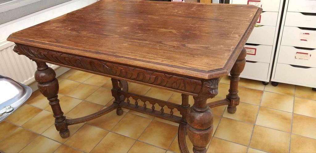 Tafel met 6 stoelen, Enlèvement, Utilisé, Rectangulaire